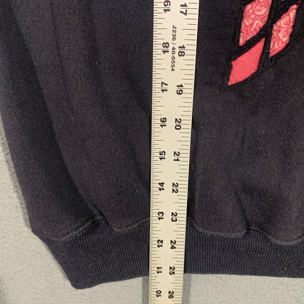 Vintage Hanes Her Way Star Quilt Applique Crewneck Sweatshirt Women's XL Black - Picture 5 of 6